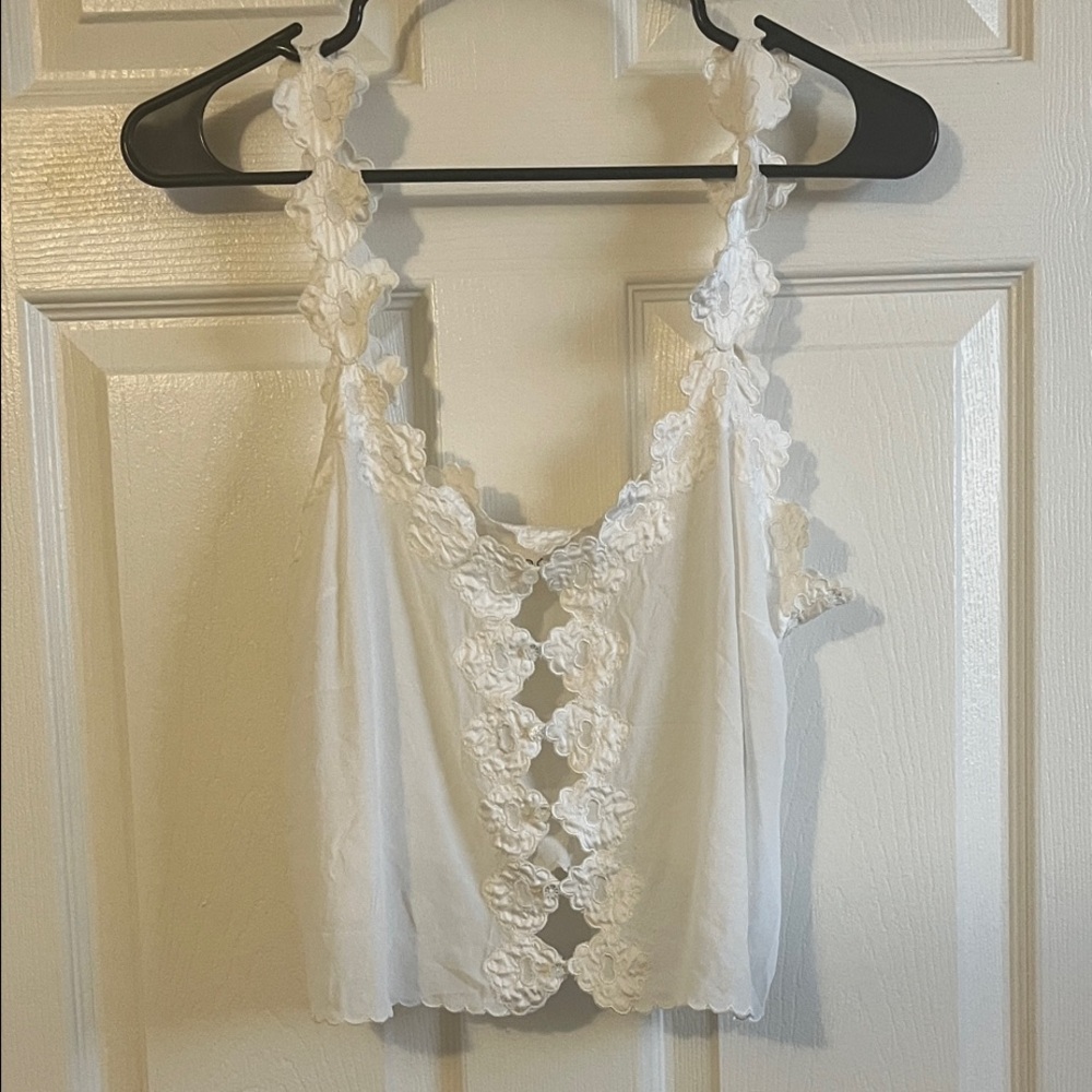 Doen Flores Silk Top in Salt